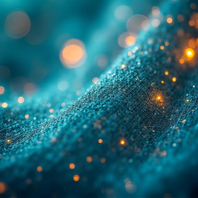 Abstract close-up of vibrant woven silk threads reflecting the intersection of technology and art